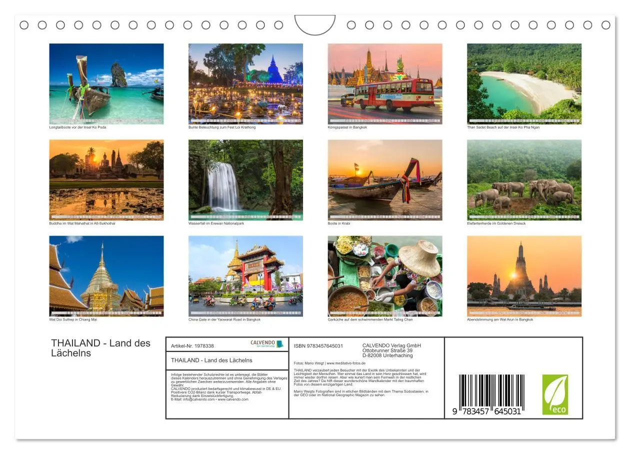 Bild: 9783457645031 | THAILAND - Land des Lächelns (Wandkalender 2026 DIN A4 quer),...