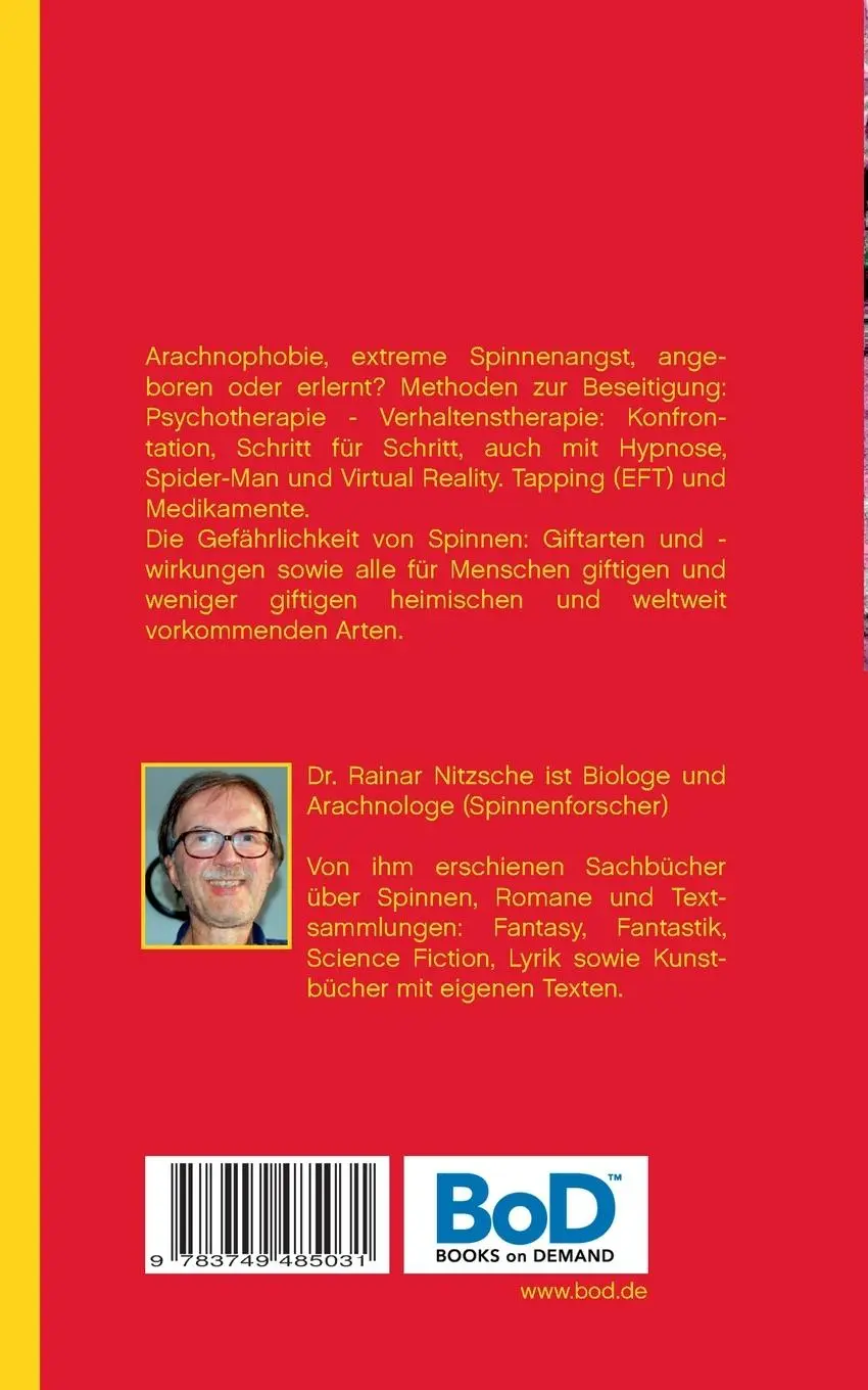 Rückseite: 9783749485031 | Angst vor Spinnen und ihre Giftigkeit | Rainar Nitzsche | Taschenbuch