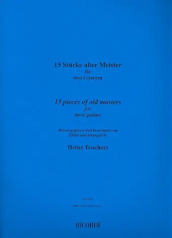 Cover: 9790204245031 | 15 Stücke Alter Meister für 3 Gitarren Spielpartitur | Buch