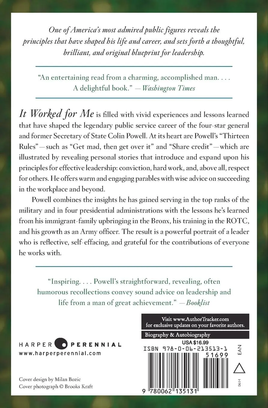 Rückseite: 9780062135131 | It Worked for Me | Colin Powell | Taschenbuch | Englisch | 2020