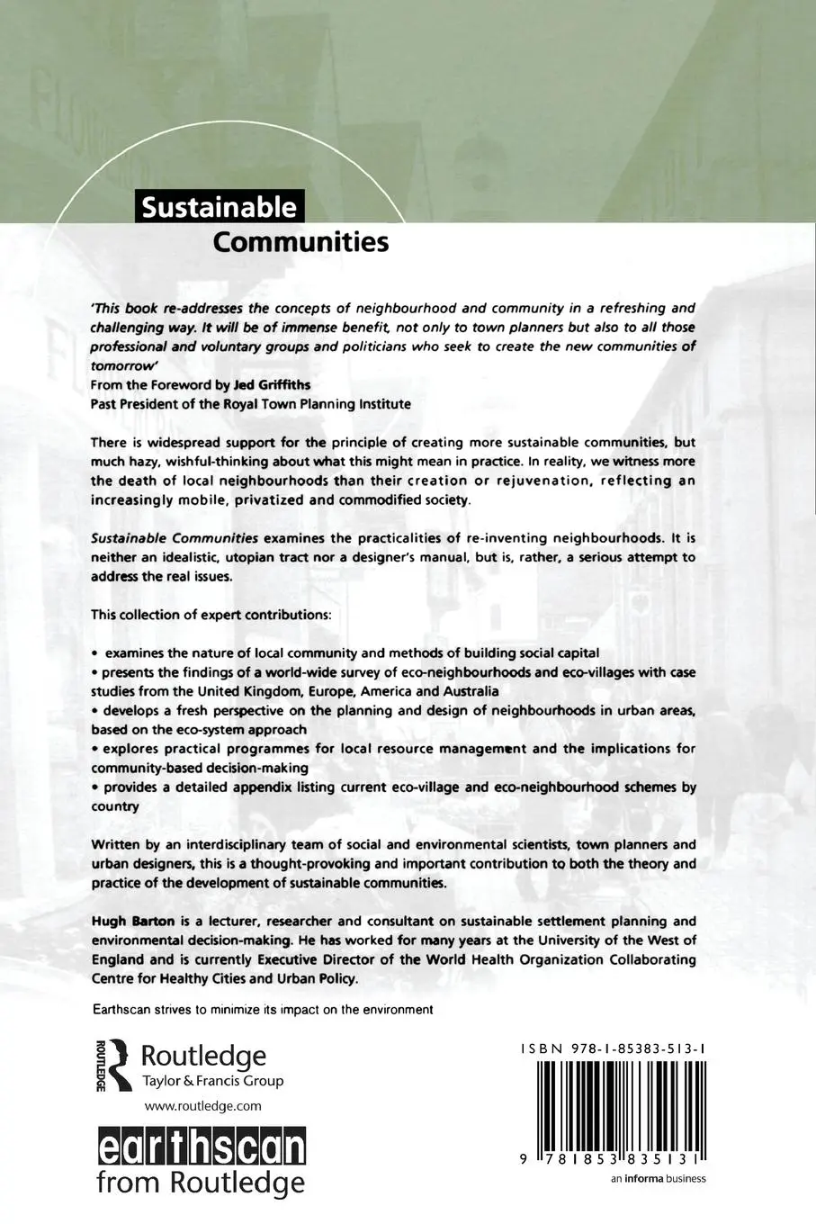 Rückseite: 9781853835131 | Sustainable Communities | The Potential for Eco-Neighbourhoods | Buch