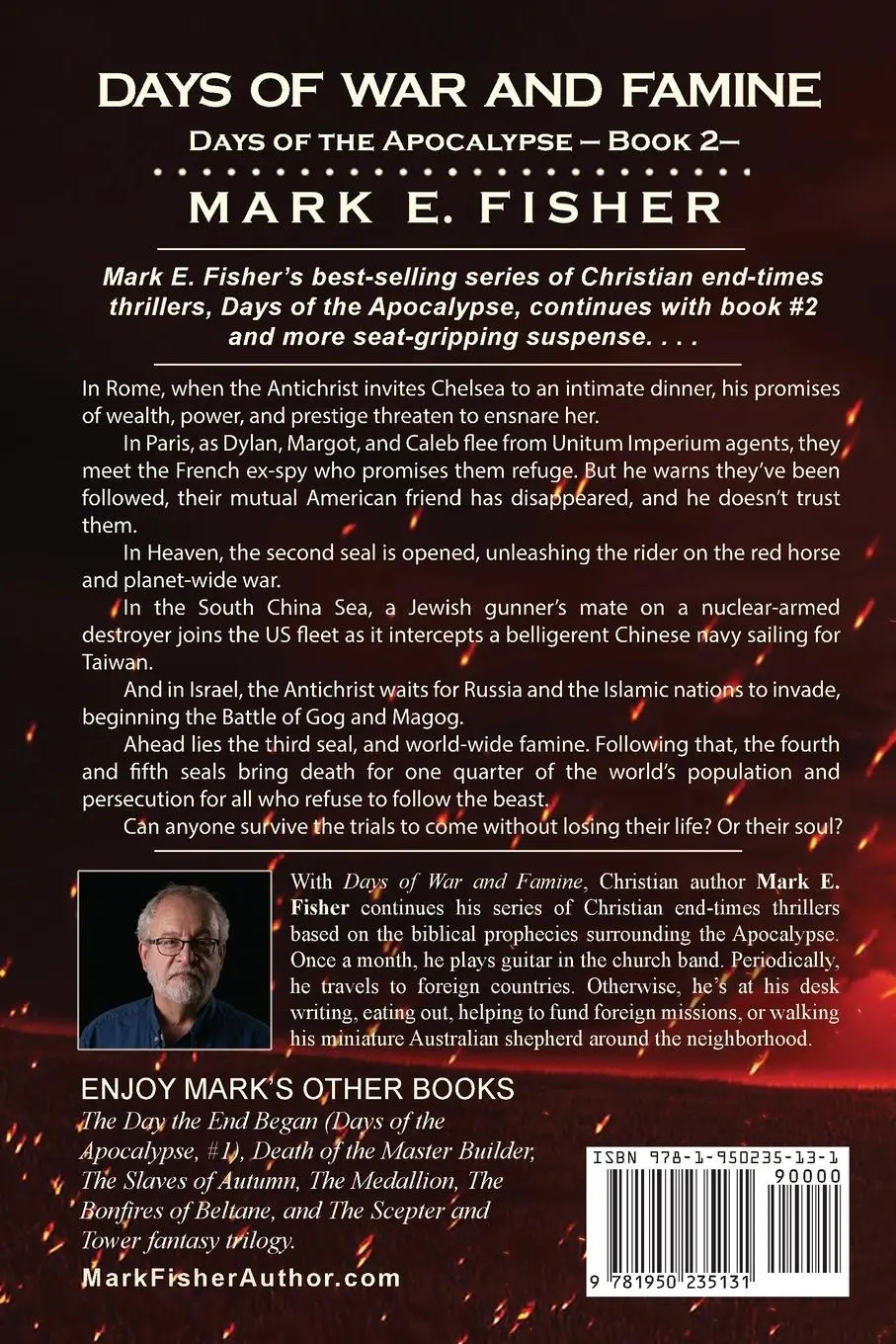 Rückseite: 9781950235131 | Days of War and Famine | Mark E. Fisher | Taschenbuch | Englisch