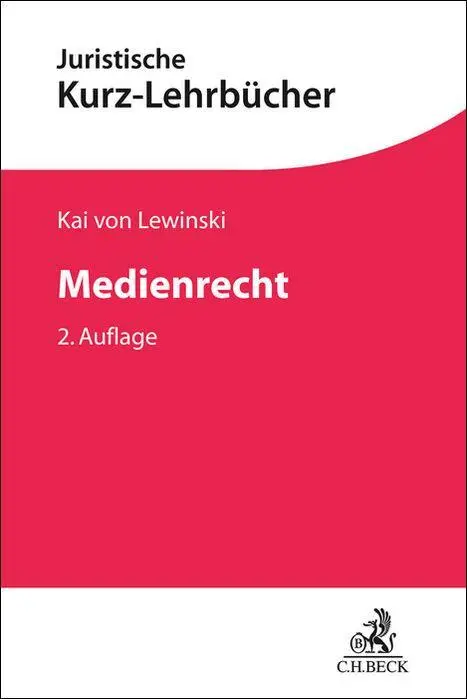 Cover: 9783406835131 | Medienrecht | Ein Studienbuch | Kai Von Lewinski | Taschenbuch | LVIII