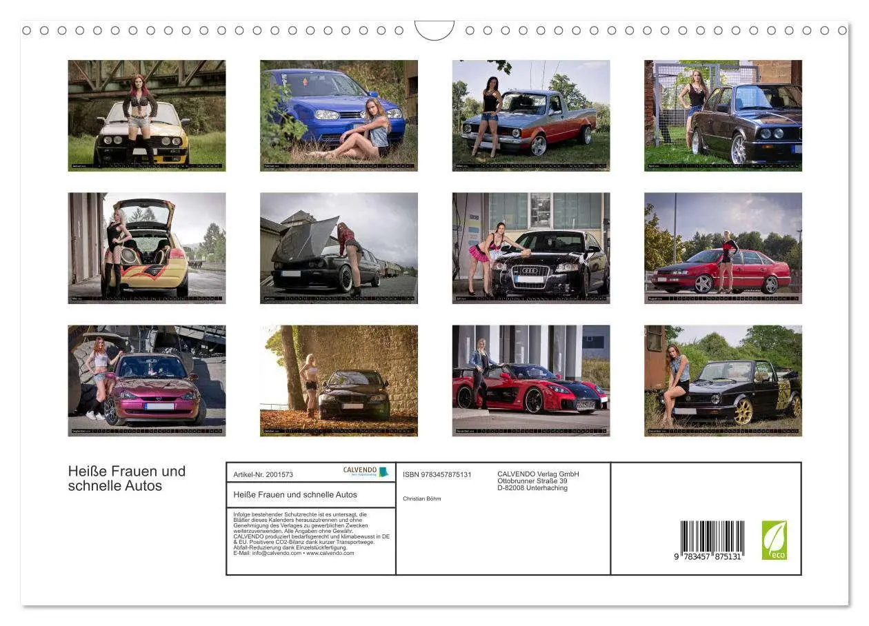Bild: 9783457875131 | Heiße Frauen und schnelle Autos (Wandkalender 2026 DIN A3 quer),...