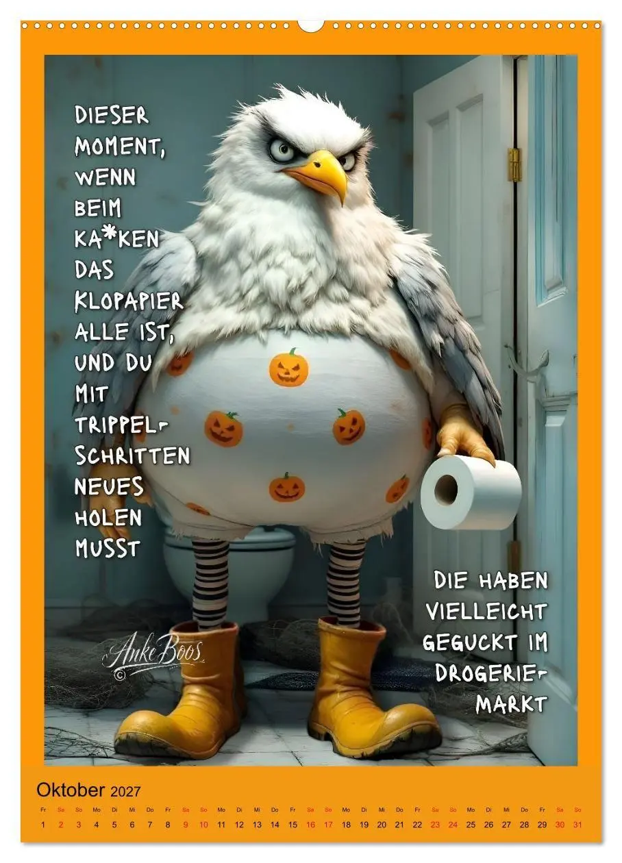 Bild: 9783594255131 | Böse Möwen - Kackkalender fürs Klo (Wandkalender 2027 DIN A2 hoch),...