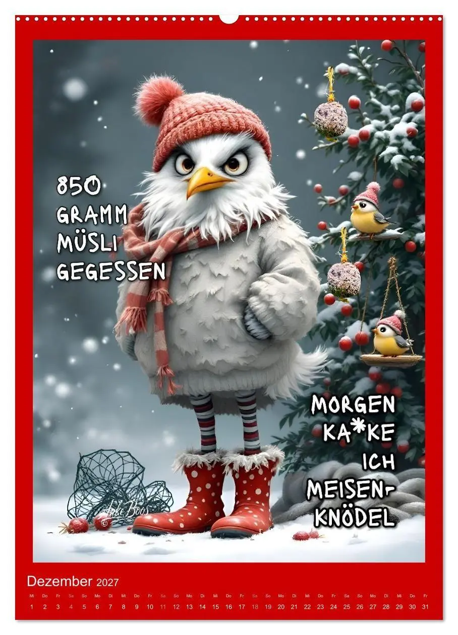 Bild: 9783594255131 | Böse Möwen - Kackkalender fürs Klo (Wandkalender 2027 DIN A2 hoch),...