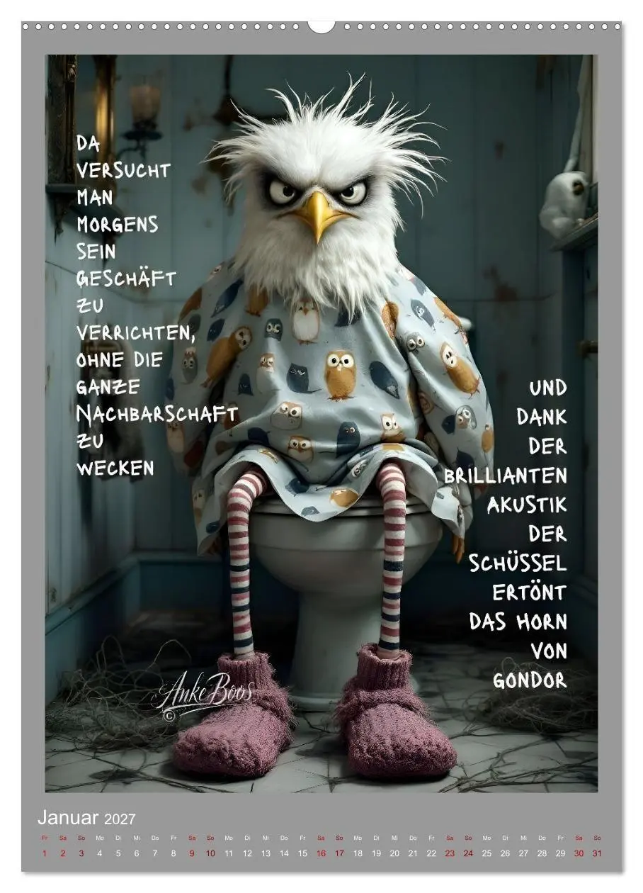 Bild: 9783594255131 | Böse Möwen - Kackkalender fürs Klo (Wandkalender 2027 DIN A2 hoch),...