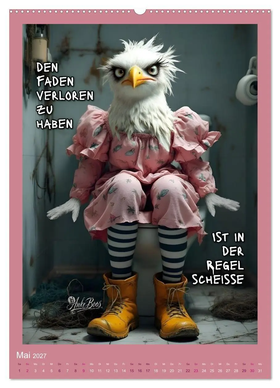 Bild: 9783594255131 | Böse Möwen - Kackkalender fürs Klo (Wandkalender 2027 DIN A2 hoch),...