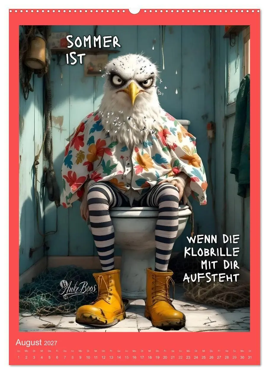 Bild: 9783594255131 | Böse Möwen - Kackkalender fürs Klo (Wandkalender 2027 DIN A2 hoch),...