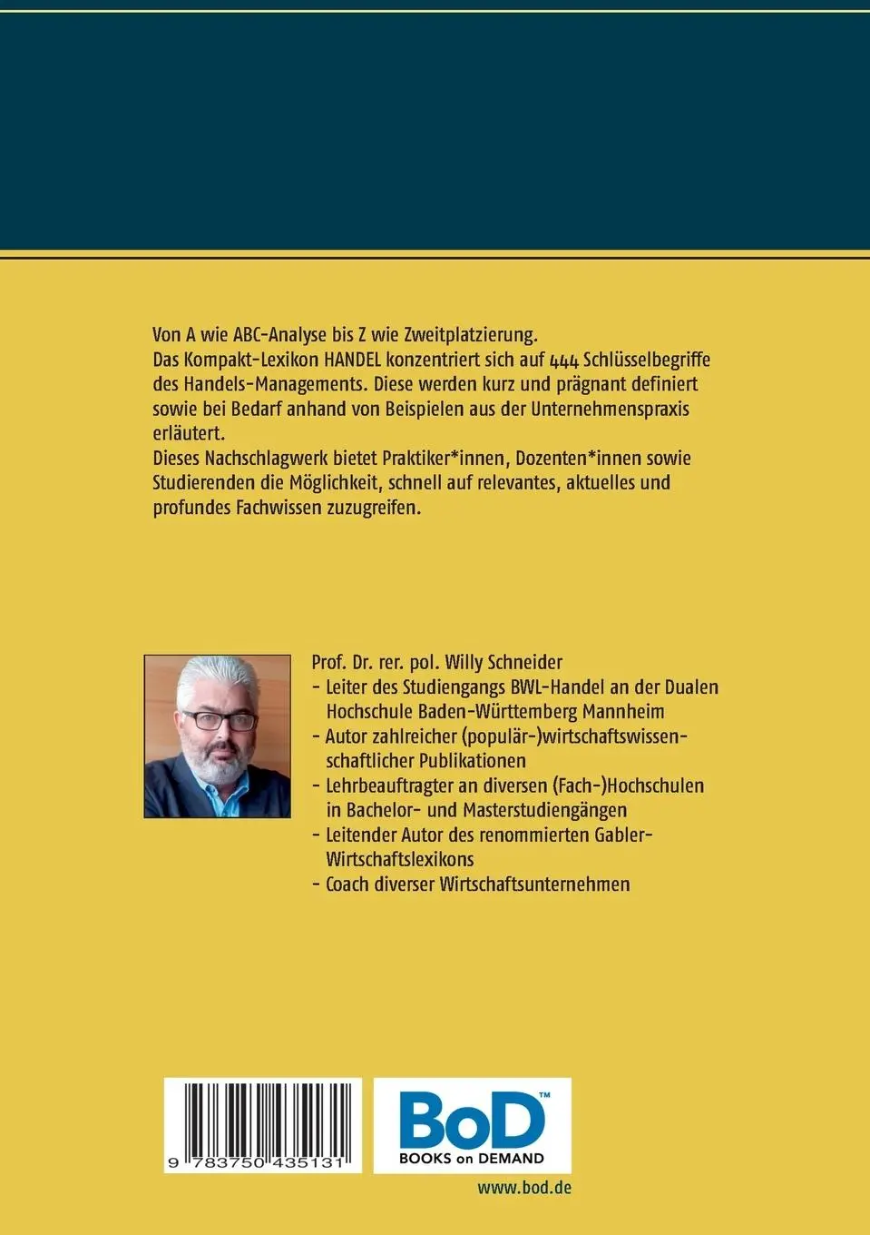Rückseite: 9783750435131 | Kompakt-Lexikon HANDEL | 444 Schlüsselbegriffe des Handels-Managements