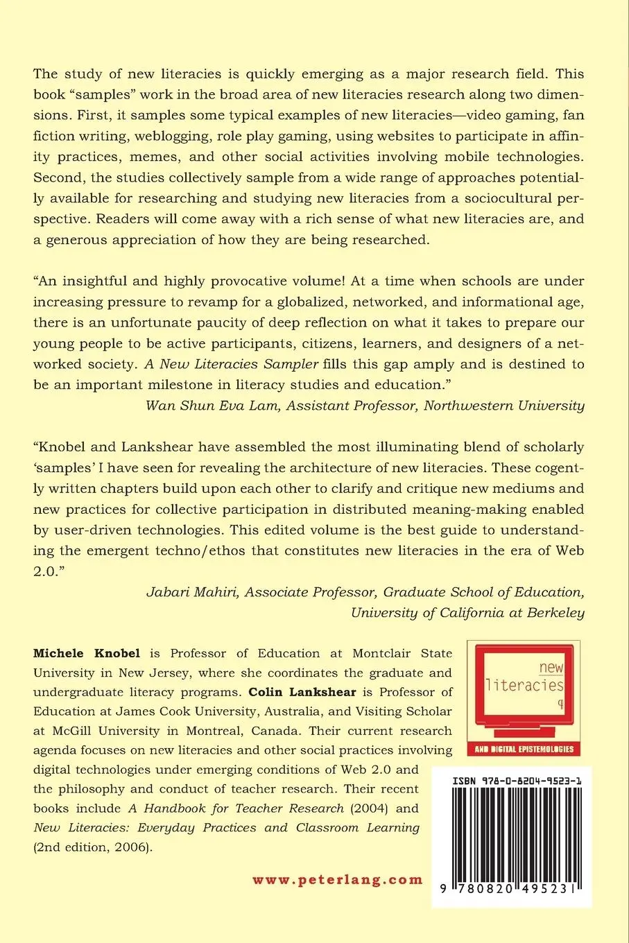 Rückseite: 9780820495231 | A New Literacies Sampler | Colin Lankshear (u. a.) | Taschenbuch