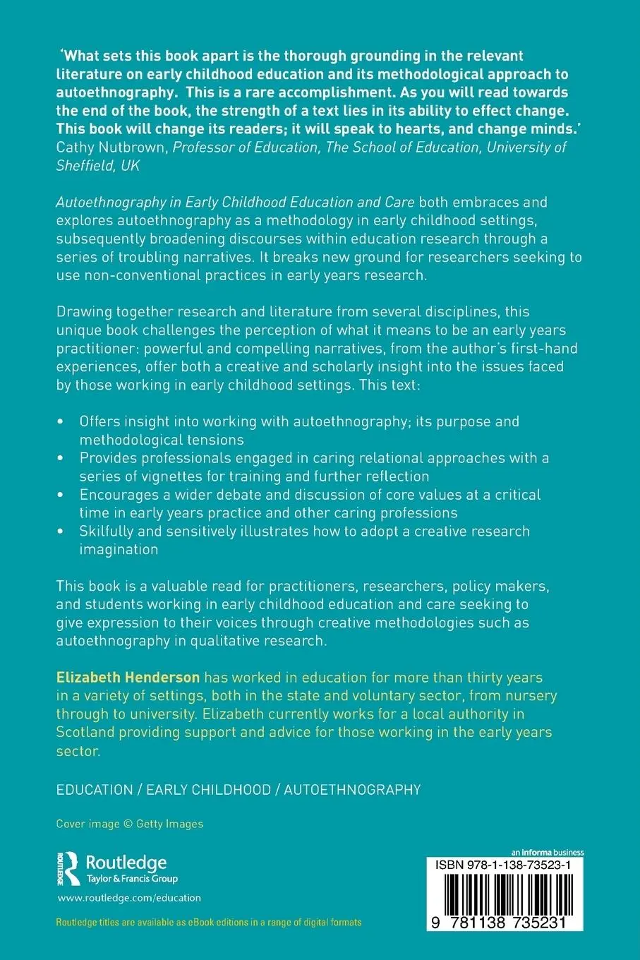 Rückseite: 9781138735231 | Autoethnography in Early Childhood Education and Care | Henderson