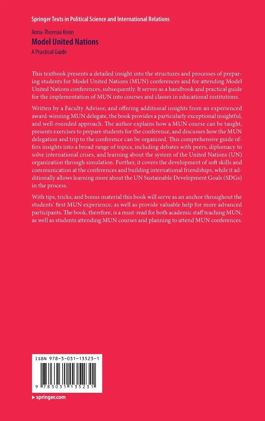 Rückseite: 9783031135231 | Model United Nations | A Practical Guide | Anna-Theresia Krein | Buch
