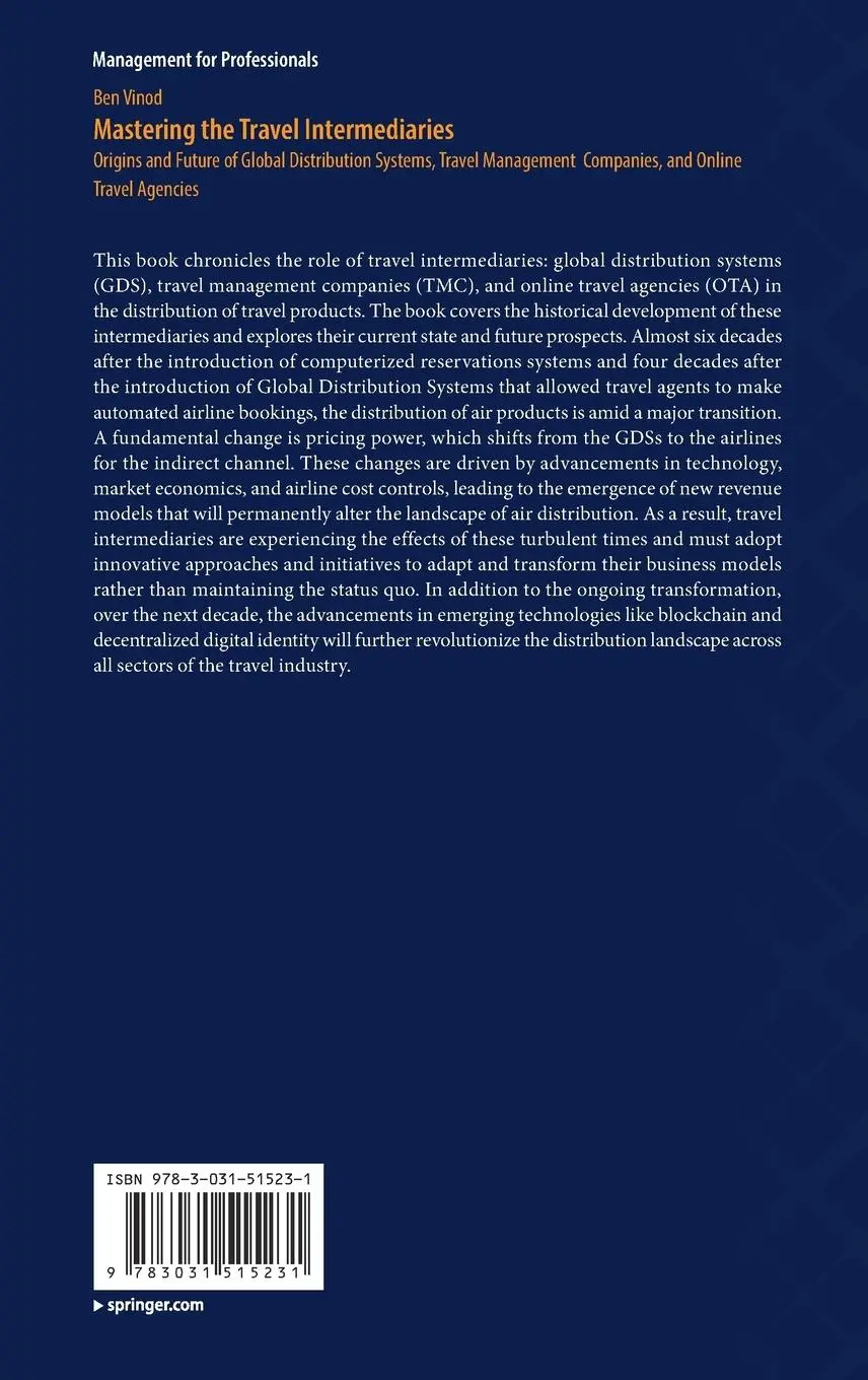 Rückseite: 9783031515231 | Mastering the Travel Intermediaries | Ben Vinod | Buch | xxxi | 2024