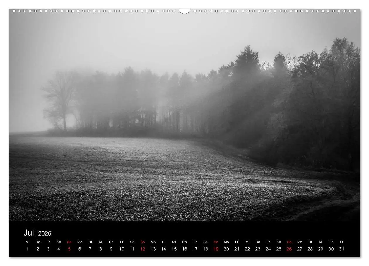 Bild: 9783516025231 | Monochrom 2026 (Wandkalender 2026 DIN A2 quer), CALVENDO...