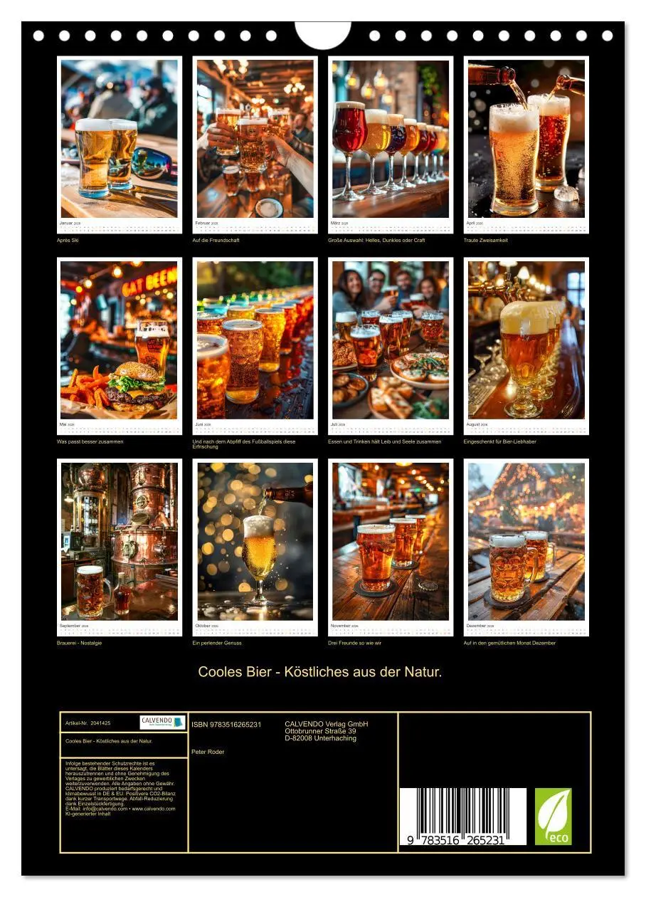 Bild: 9783516265231 | Cooles Bier - Köstliches aus der Natur. (Wandkalender 2026 DIN A4...
