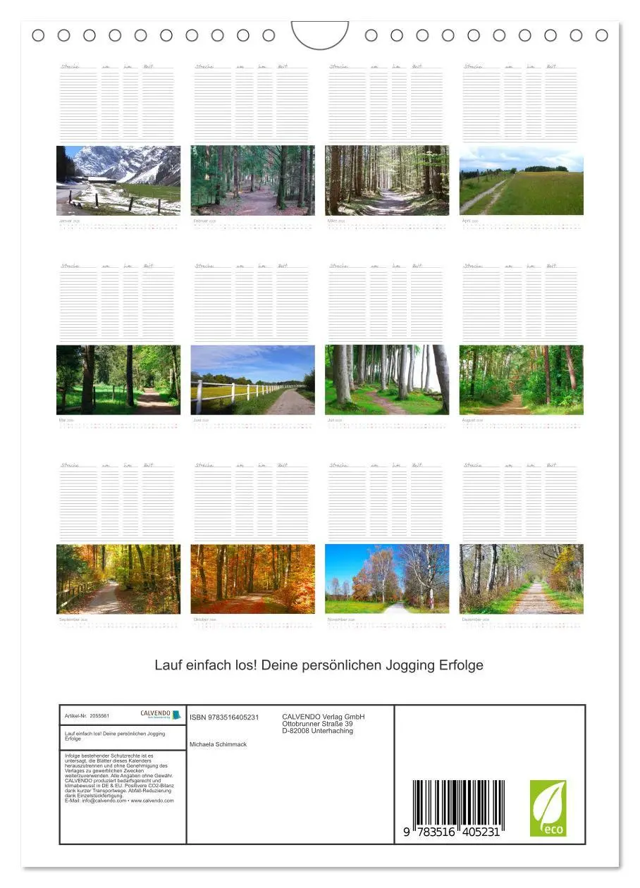 Bild: 9783516405231 | Lauf einfach los! Deine persönlichen Jogging Erfolge (Wandkalender...