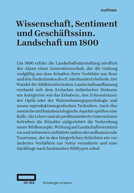 Cover: 9783858815231 | Wissenschaft, Sentiment und Geschäftssinn | Landschaft um 1800 | Fayet