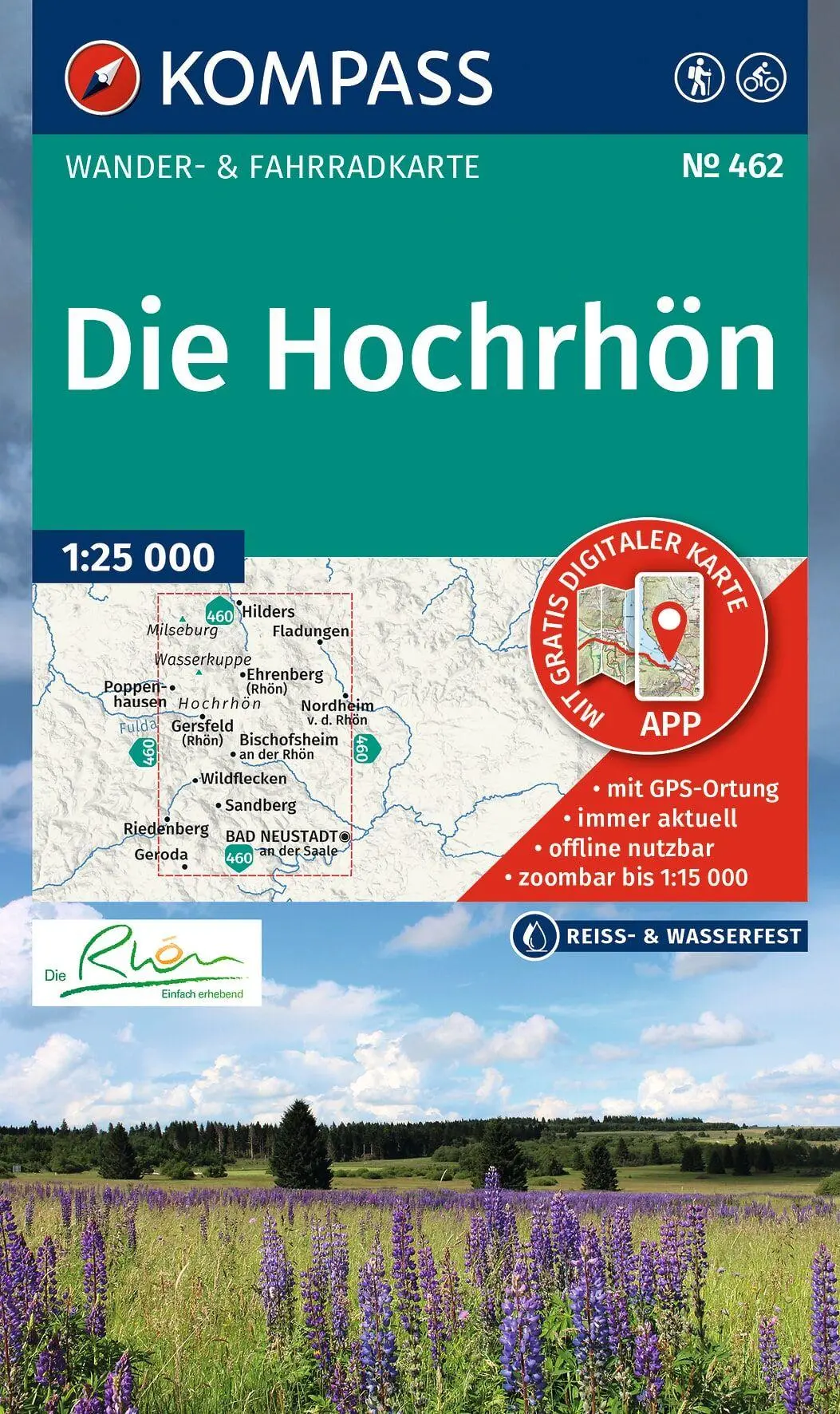 Cover: 9783991545231 | KOMPASS Wanderkarte 462 Die Hochrhön 1:25.000 | (Land-)Karte | Deutsch