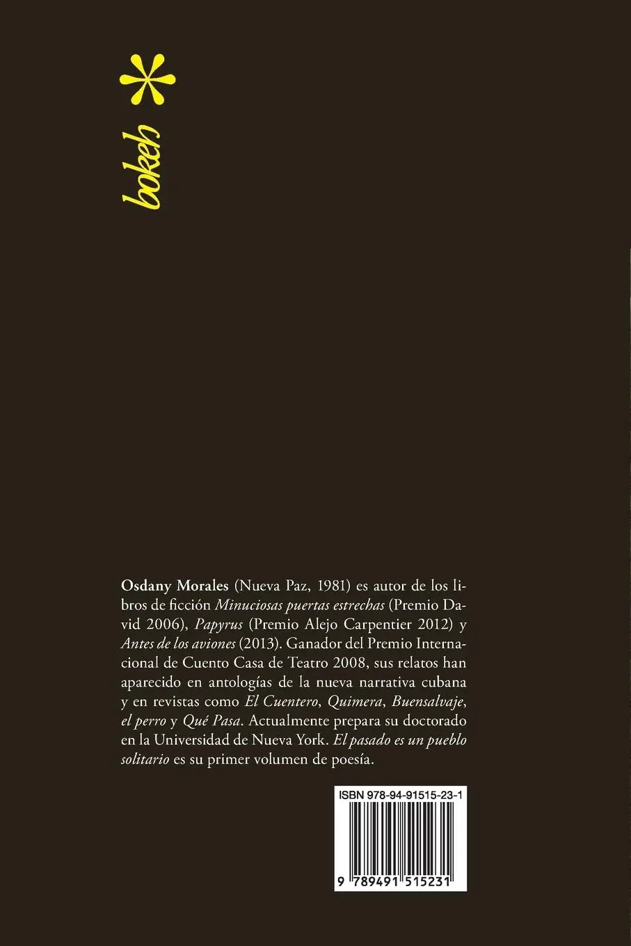 Rückseite: 9789491515231 | El pasado es un pueblo solitario | Osdany Morales | Taschenbuch | 2015