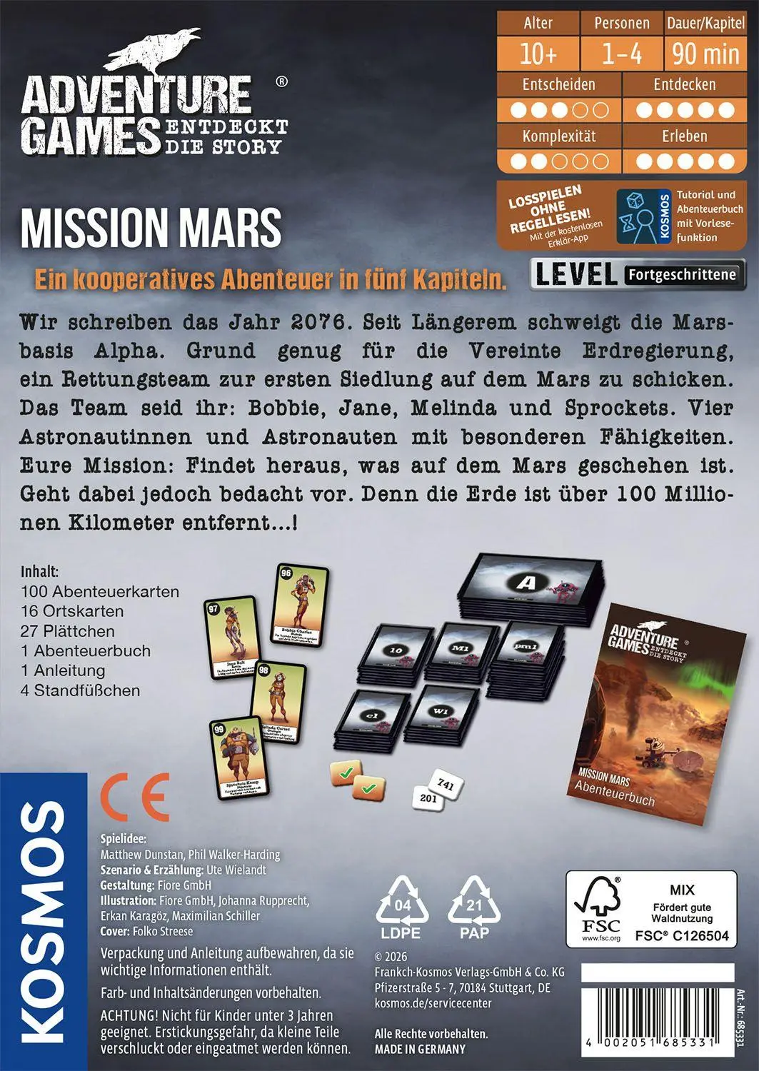 Bild: 4002051685331 | Adventure Games - Mission Mars | Spiel | Walker-Harding | Spiel | 2026