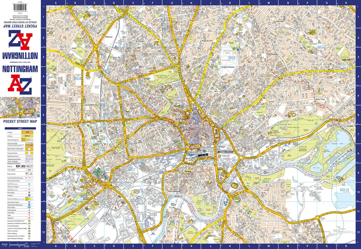 Bild: 9780008445331 | Nottingham Pocket Street Map | A-Z Maps | Buch | Karte/Landkarte