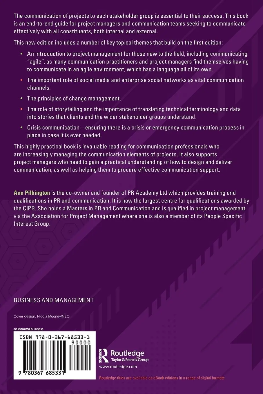 Rückseite: 9780367685331 | Communicating Projects | From Waterfall to Agile | Ann Pilkington