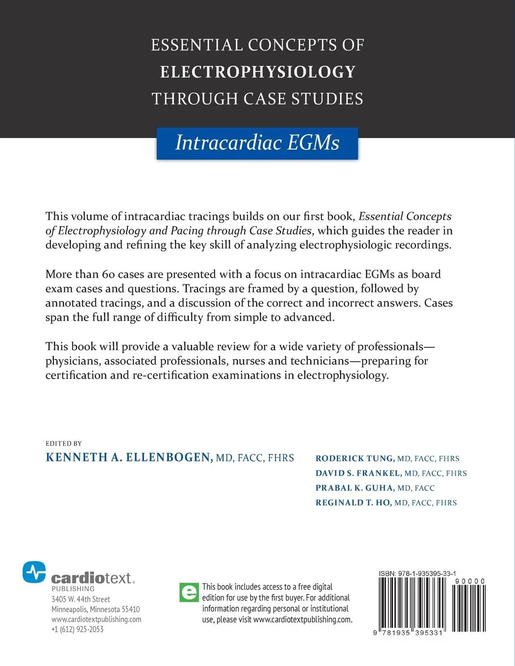 Rückseite: 9781935395331 | Essential Concepts of Electrophysiology Through Case Studies | Buch