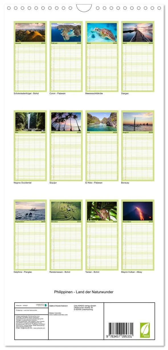 Bild: 9783457095331 | Familienplaner 2025 - Philippinen - Land der Naturwunder mit 5...