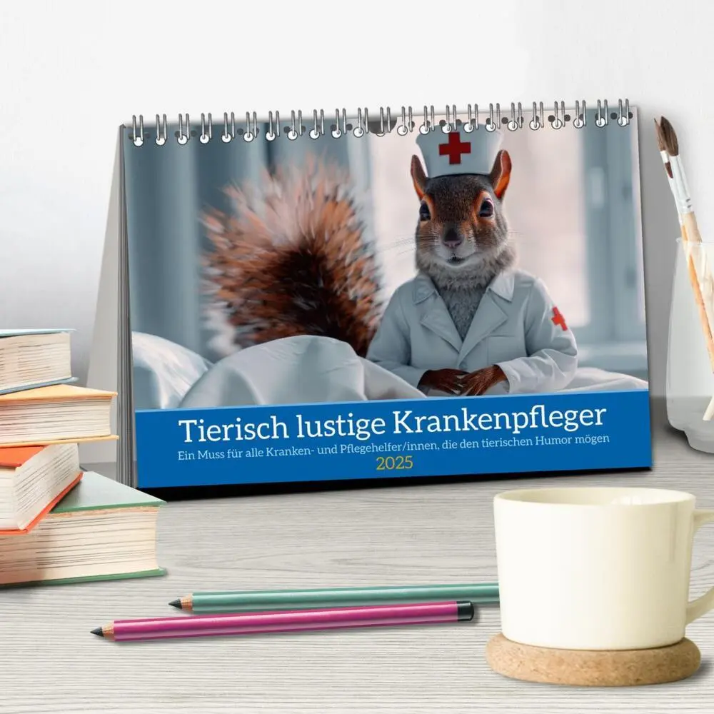Bild: 9783457165331 | Tierisch lustige Krankenpfleger (Tischkalender 2025 DIN A5 quer),...