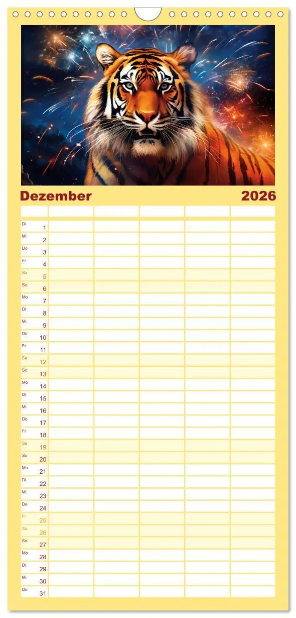Bild: 9783516495331 | Familienplaner 2026 - Jahr des Tigers - Porträts des chinesischen...