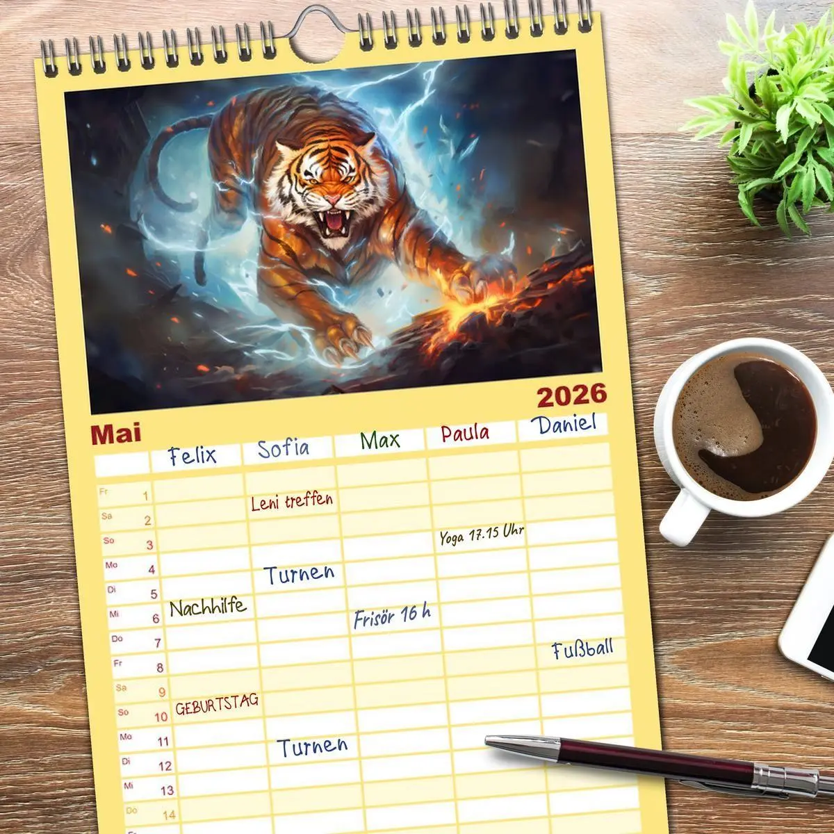 Bild: 9783516495331 | Familienplaner 2026 - Jahr des Tigers - Porträts des chinesischen...