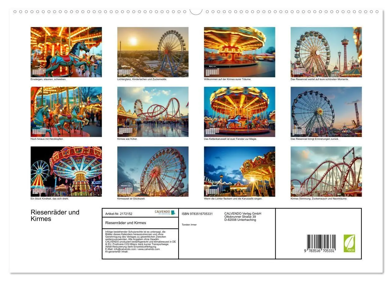 Bild: 9783516705331 | Riesenräder und Kirmes (hochwertiger Premium Wandkalender 2026 DIN...