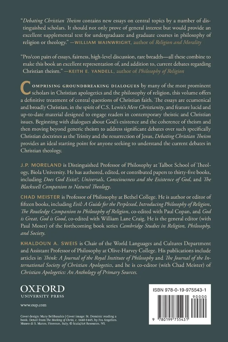 Rückseite: 9780199755431 | Debating Christian Theism | J. P. Moreland (u. a.) | Taschenbuch