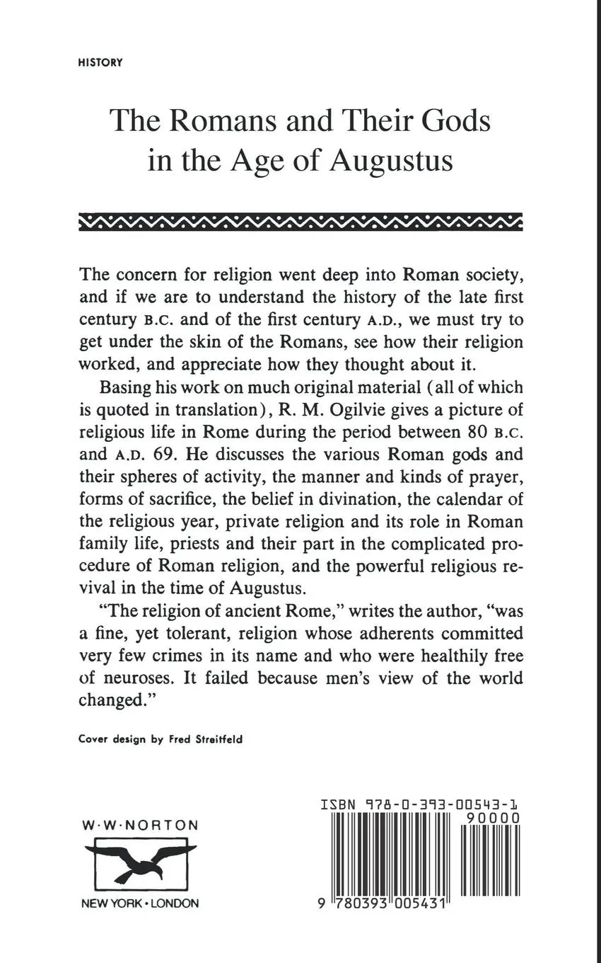 Rückseite: 9780393005431 | The Romans and Their Gods in the Age of Augustus | Ogilvie (u. a.)