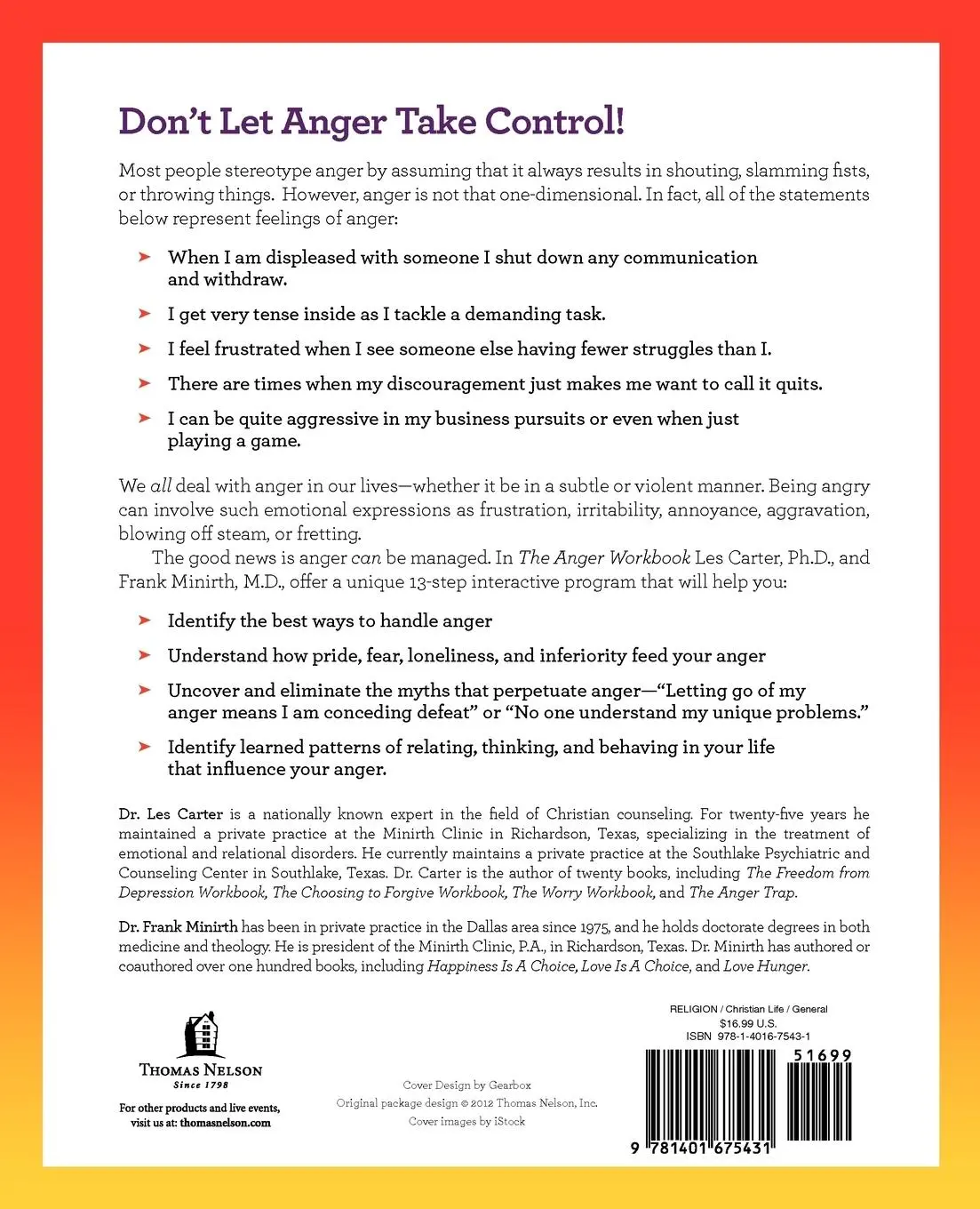Rückseite: 9781401675431 | The Anger Workbook | An Interactive Guide to Anger Management | Buch