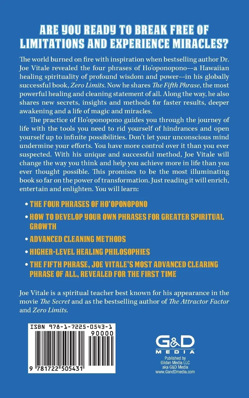Rückseite: 9781722505431 | The Fifth Phrase | he Next Ho'oponopono and Zero Limits Healing Stage