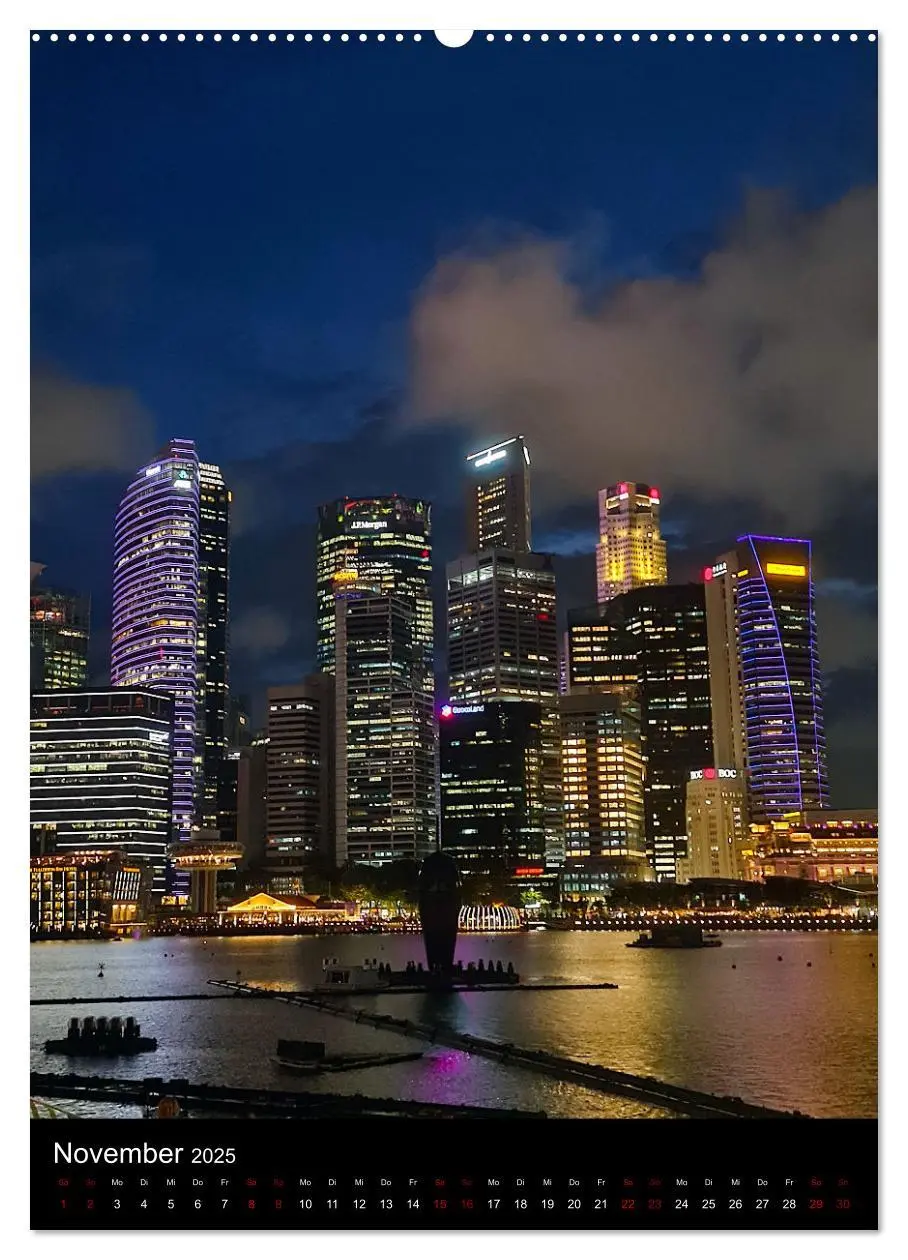 Bild: 9783457225431 | Singapur - Faszinierende Lichterwelt Marina Bay (Wandkalender 2025...
