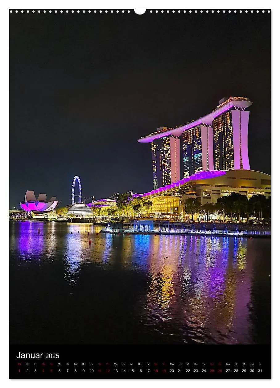 Bild: 9783457225431 | Singapur - Faszinierende Lichterwelt Marina Bay (Wandkalender 2025...