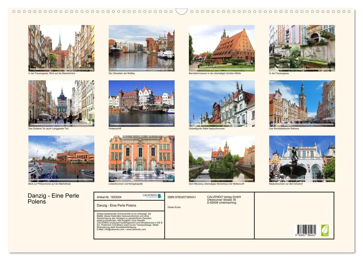 Bild: 9783457395431 | Danzig - Eine Perle Polens (Wandkalender 2026 DIN A2 quer),...