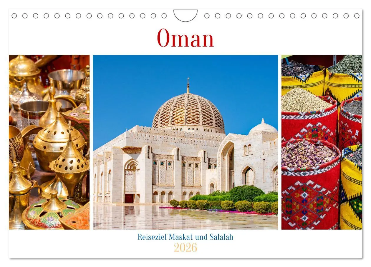 Cover: 9783457535431 | Oman - Reiseziel Maskat und Salalah (Wandkalender 2026 DIN A4...