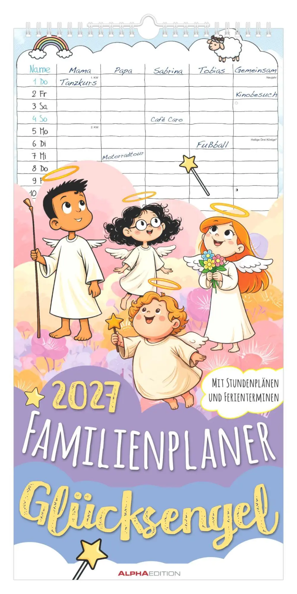 Cover: 4069095015531 | Familienplaner Glücksengel 2027 | Neumann Verlage GmbH &amp; Co KG | 14 S.