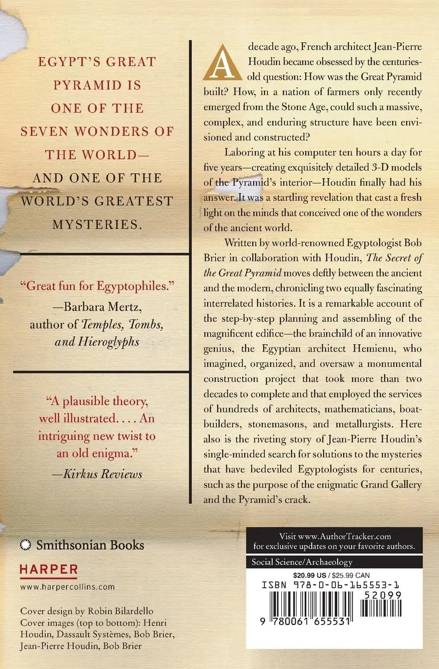 Rückseite: 9780061655531 | Secret of the Great Pyramid, The | Bob Brier | Taschenbuch | Englisch