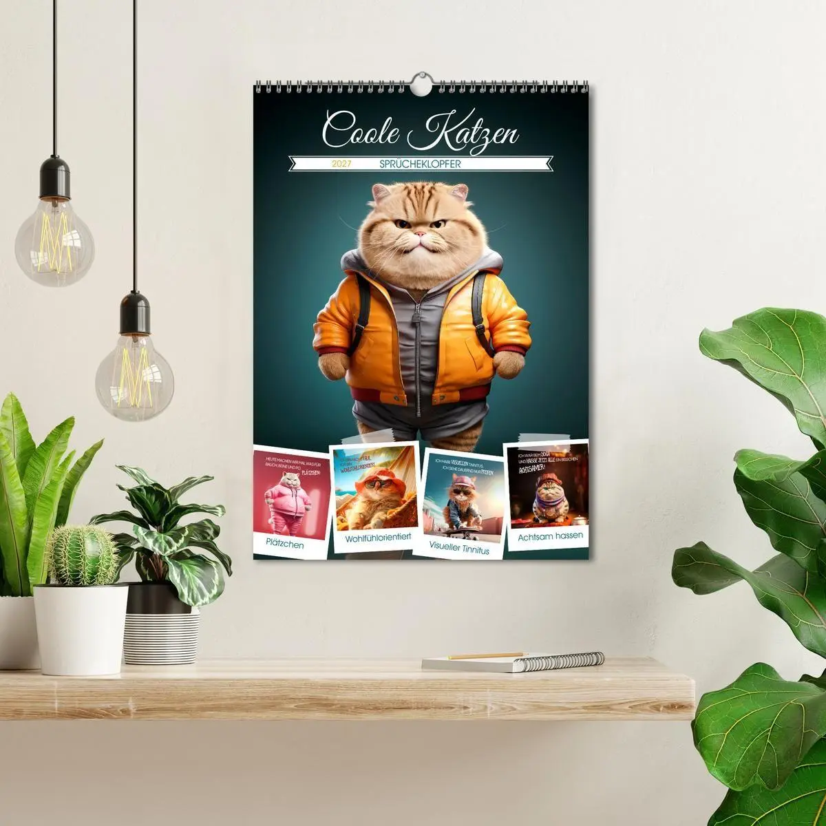 Bild: 9783569185531 | COOLE KATZEN Sprücheklopfer (Wandkalender 2027 DIN A3 hoch),...
