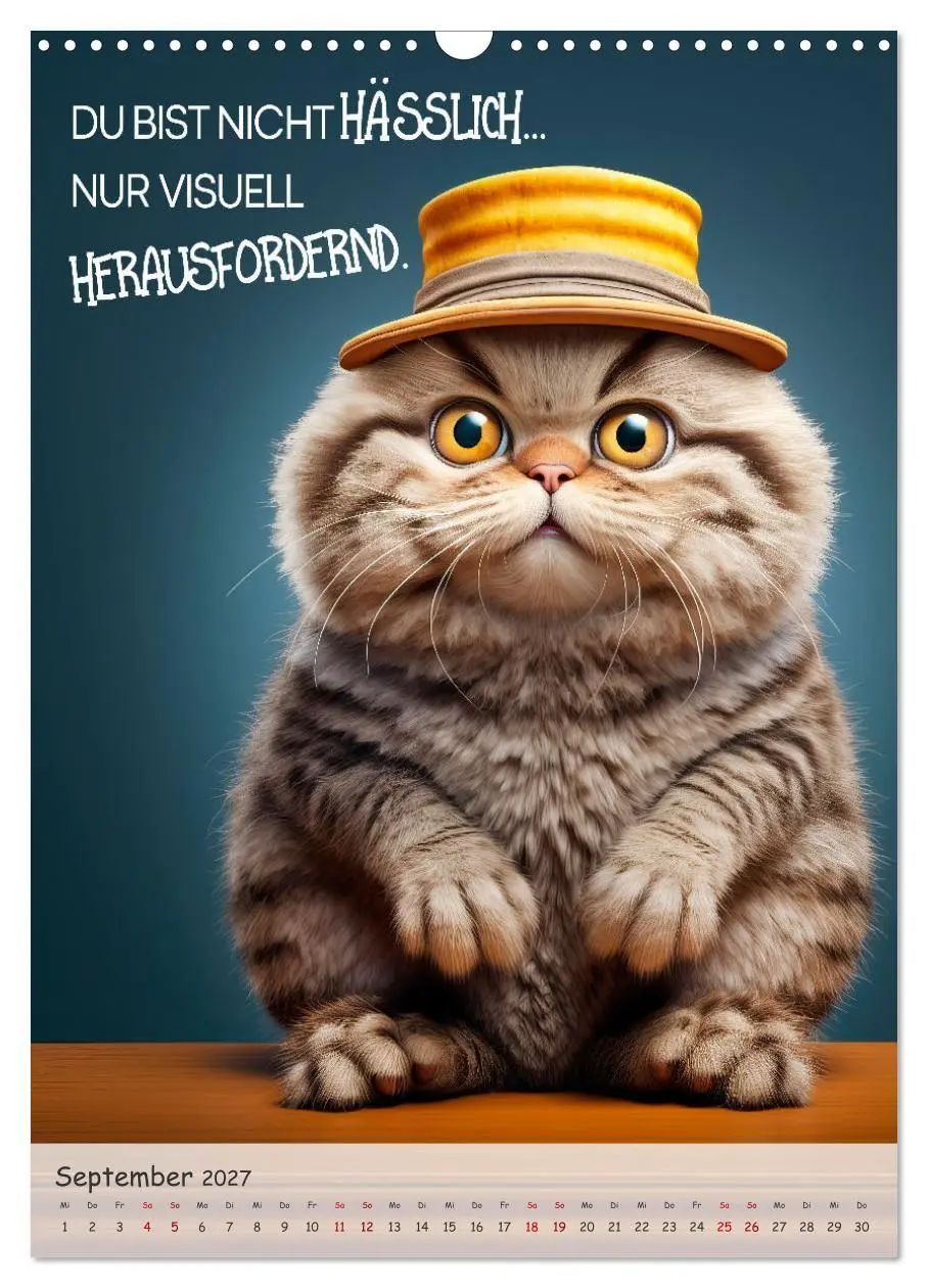 Bild: 9783569185531 | COOLE KATZEN Sprücheklopfer (Wandkalender 2027 DIN A3 hoch),...