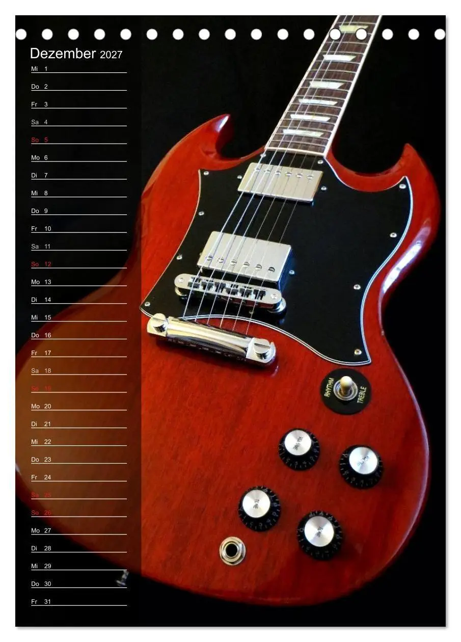 Bild: 9783594145531 | ROCKGITARREN in Szene gesetzt / Geburtstagskalender (Tischkalender...