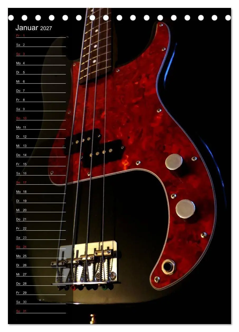 Bild: 9783594145531 | ROCKGITARREN in Szene gesetzt / Geburtstagskalender (Tischkalender...