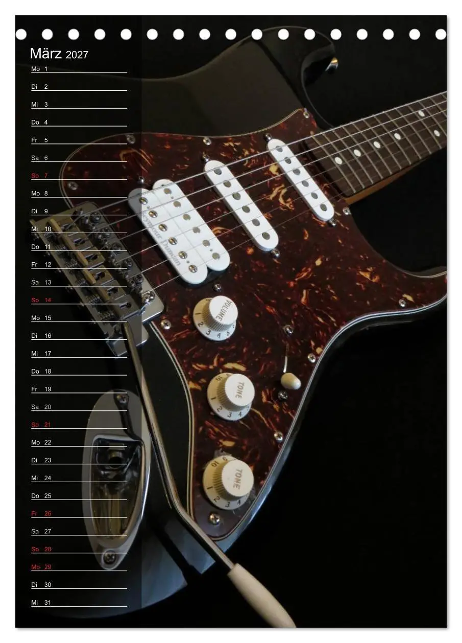 Bild: 9783594145531 | ROCKGITARREN in Szene gesetzt / Geburtstagskalender (Tischkalender...