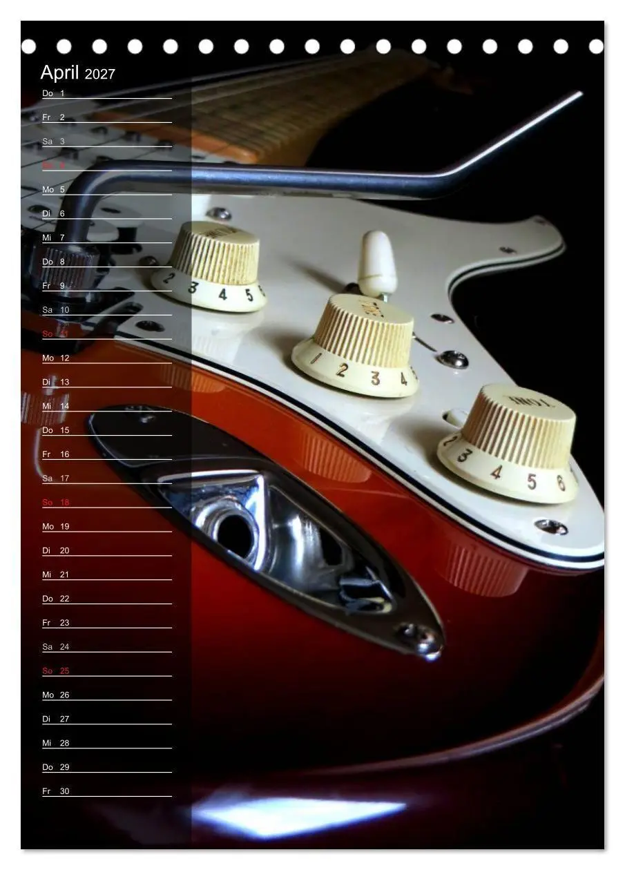 Bild: 9783594145531 | ROCKGITARREN in Szene gesetzt / Geburtstagskalender (Tischkalender...