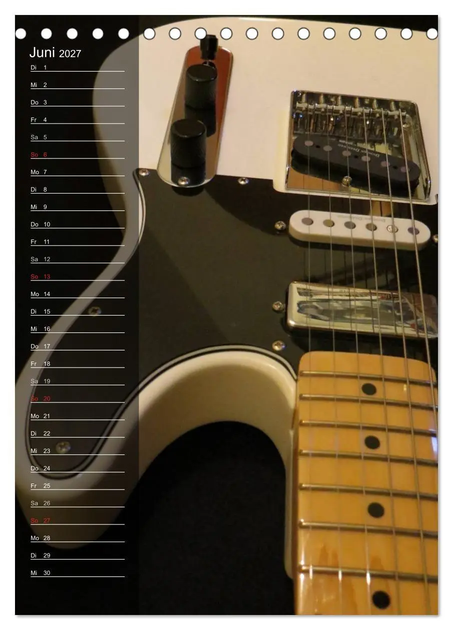 Bild: 9783594145531 | ROCKGITARREN in Szene gesetzt / Geburtstagskalender (Tischkalender...